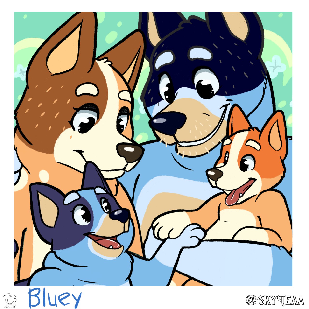 Bluey family portrait