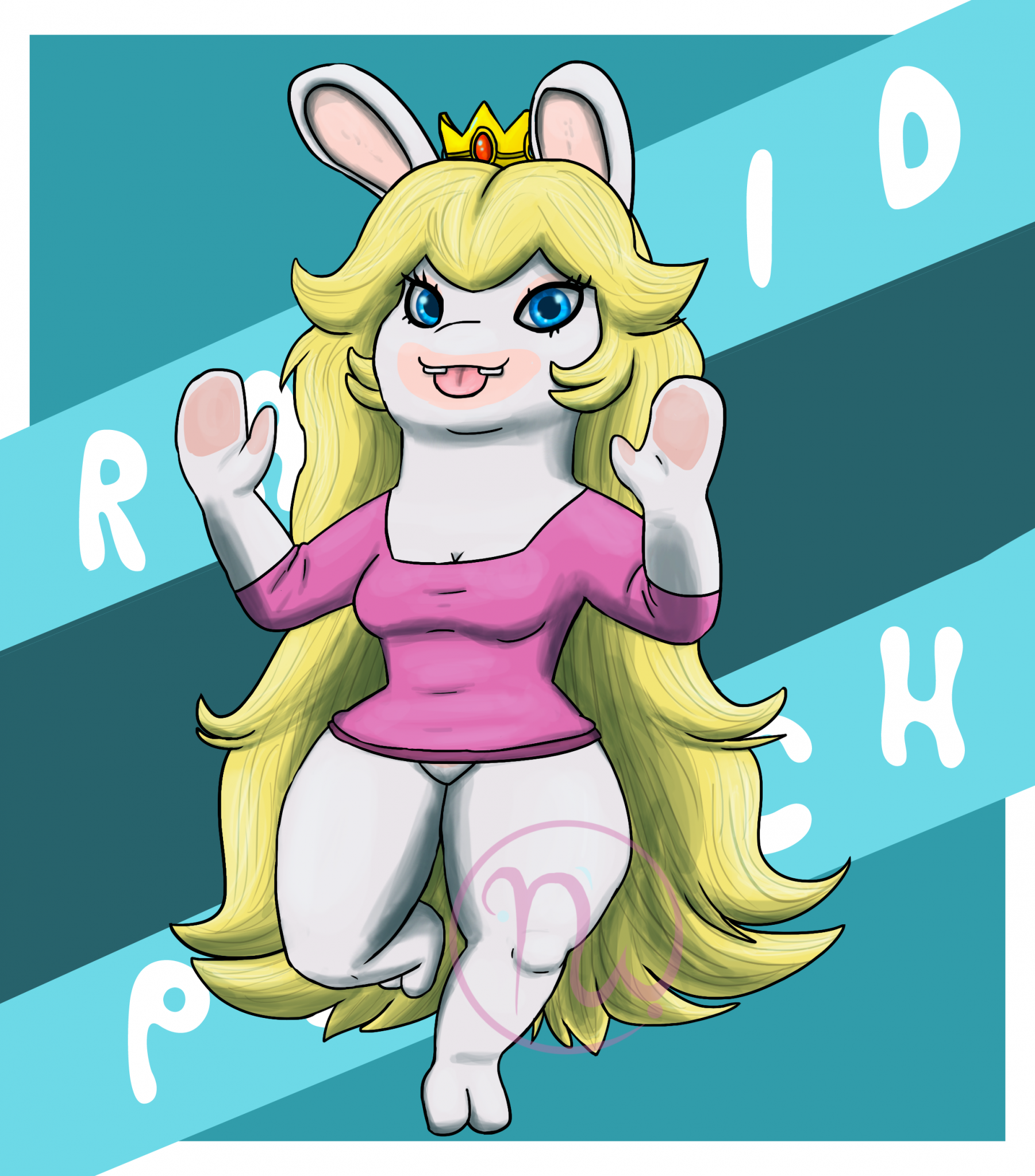 Rabbid peach fanart