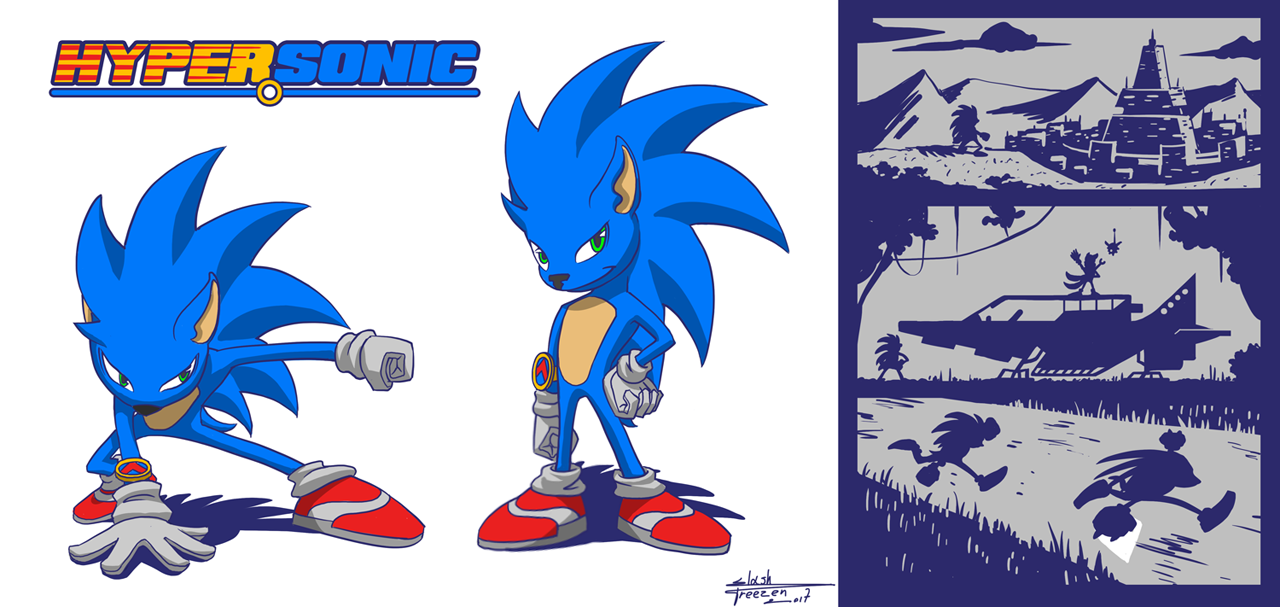 Hyper Sonic  Sonic art, Sonic fan art, Sonic fan characters