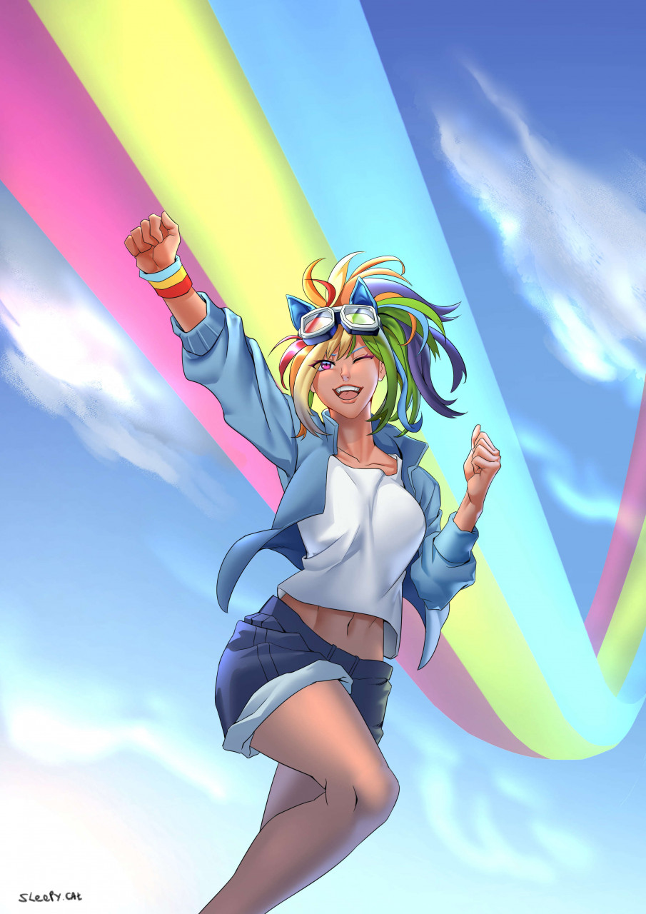HD wallpaper anime anime girls visual novel Rainbow Dash women  creativity  Wallpaper Flare