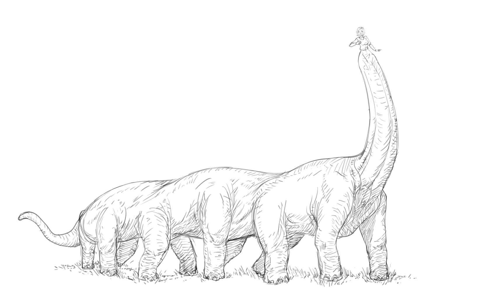 Идея для рисунка Брахиозавр