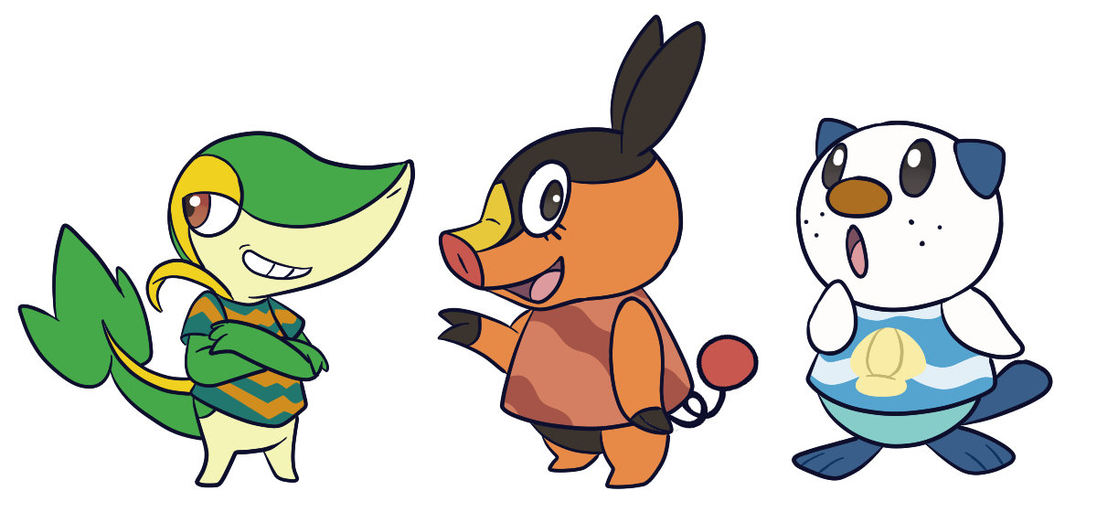 Pokemon Gen 5 Starters 