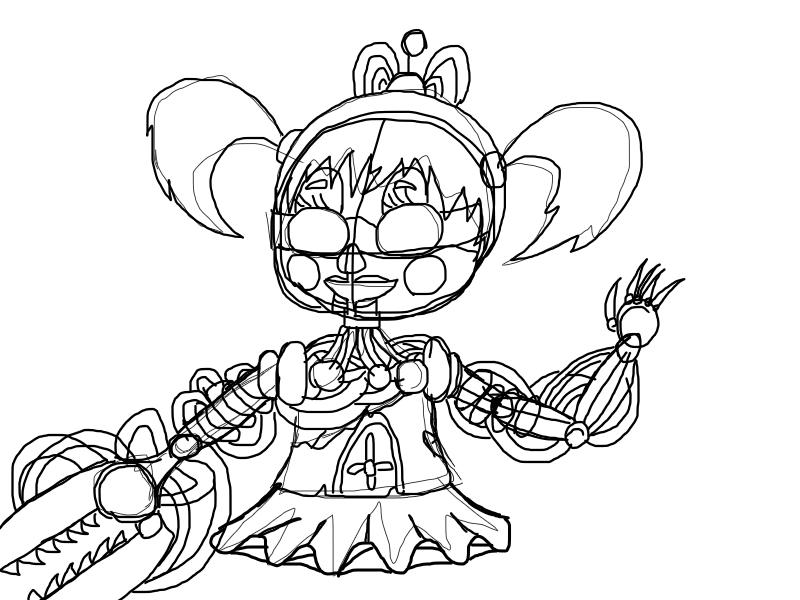 scrap baby fnaf coloring pages