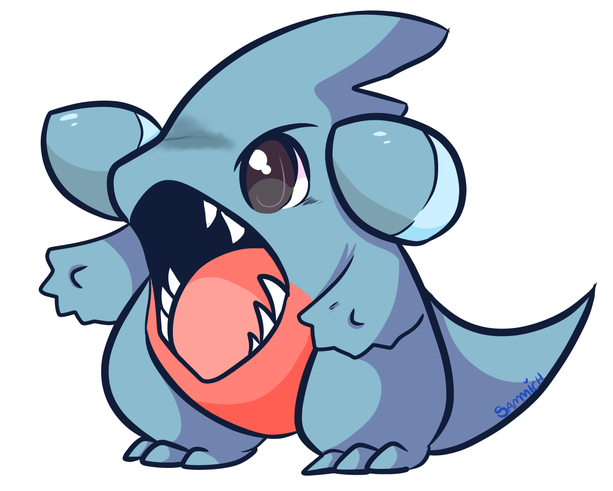 Gible by SmolSammichOwO -- Fur Affinity [dot] net