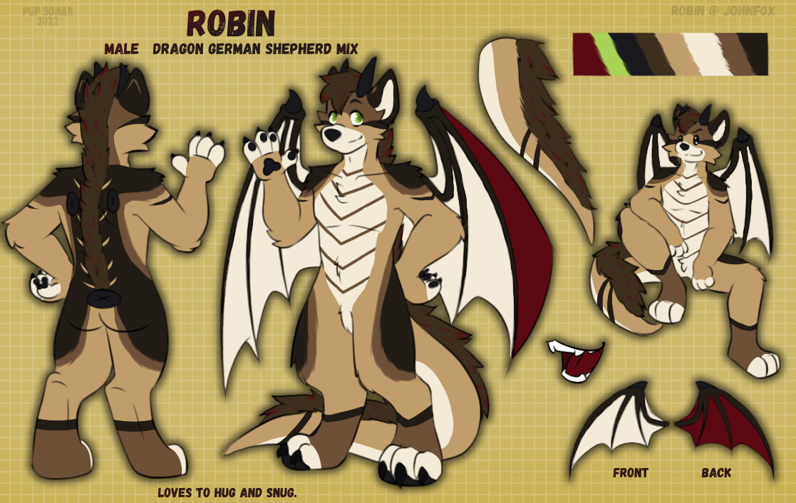 Robin the G-Shep Dragon Ref Sheet by SniperF0X -- Fur Affinity [dot] net