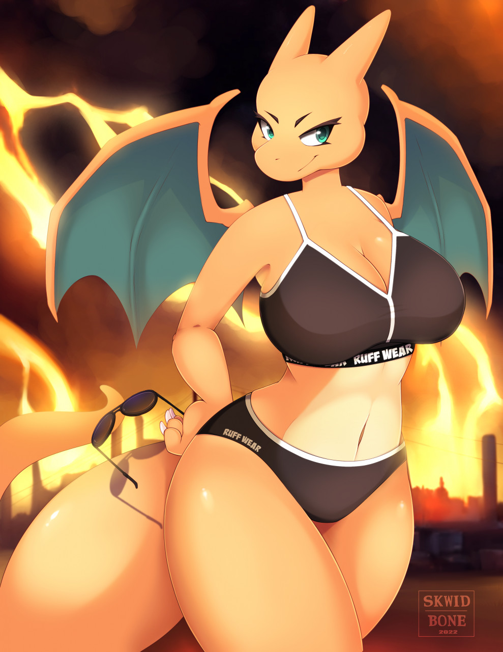 Charlene The Charizard Bra Underwear by Sniperwaffle115 Fur