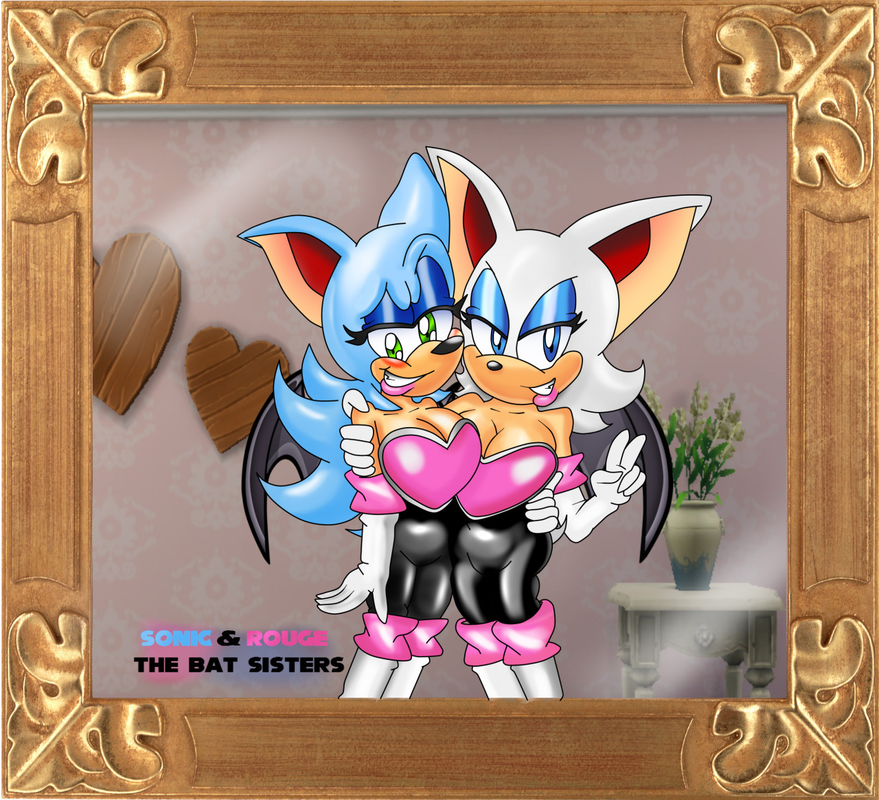 Sonic and Rouge Sister Photo. 