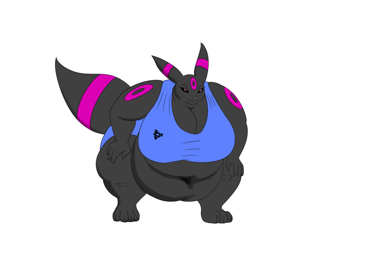 BBW Umbreon sumo by snowpirate-101 -- Fur Affinity [dot] net