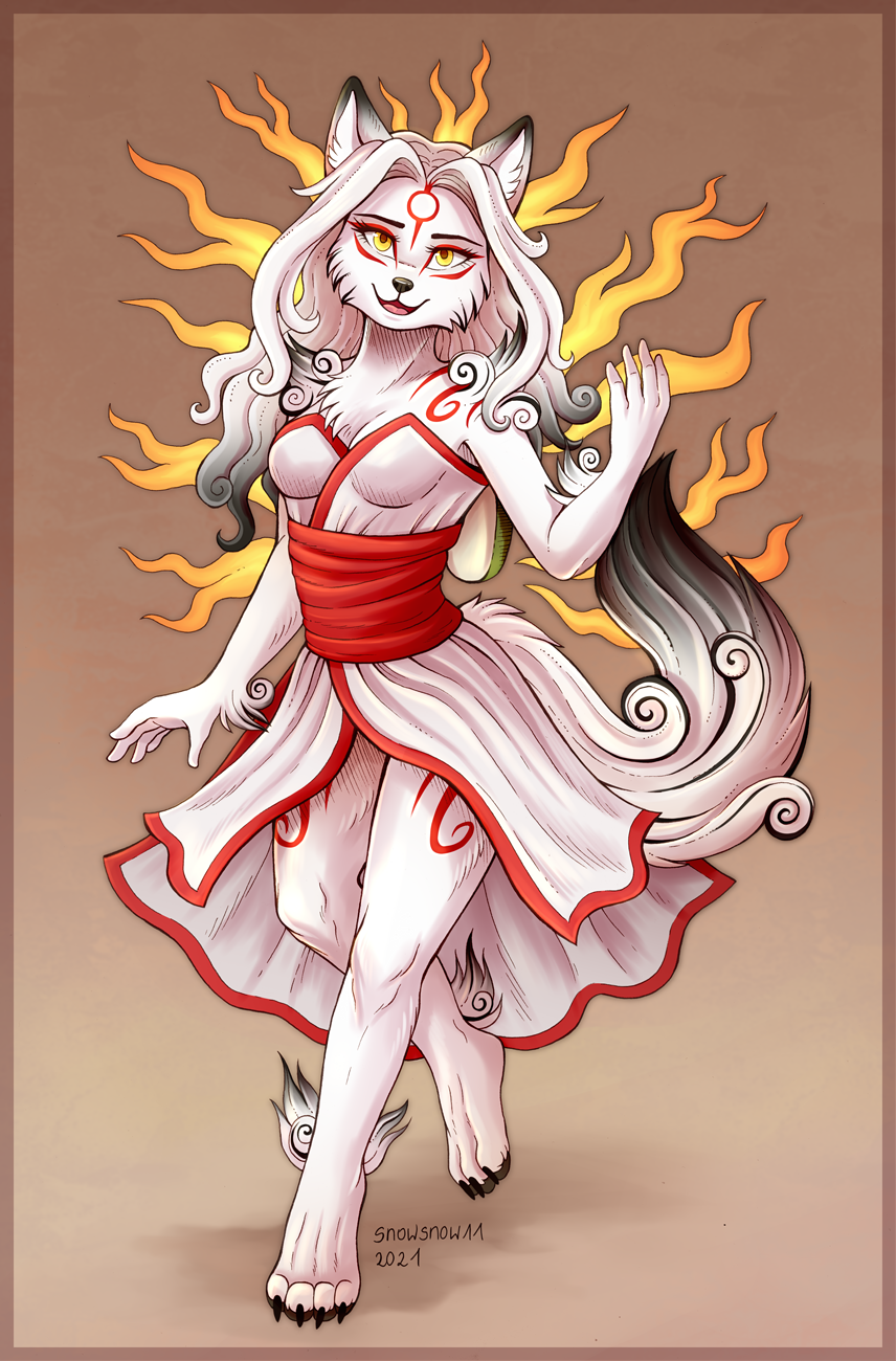 Okami Amaterasu~ by Snowsnow11 -- Fur Affinity [dot] net