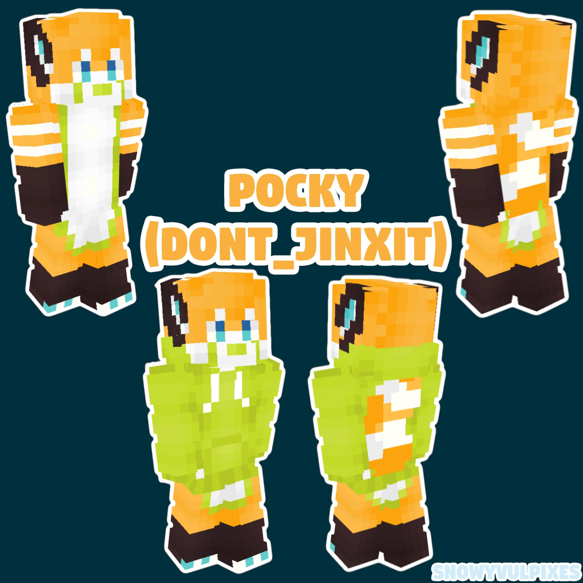 Pocky The Red Panda | @dont_jinxit (Hoodie) (Gift) Minecraft Skin