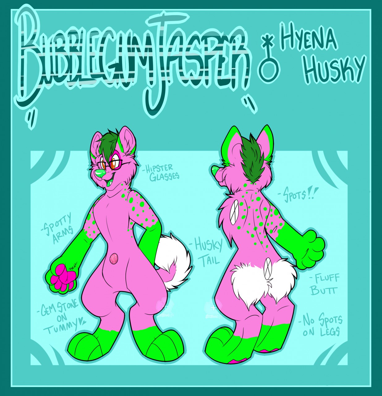 Bubblegum Jasper Custom Reference Sheet by Sockune -- Fur Affinity [dot] net