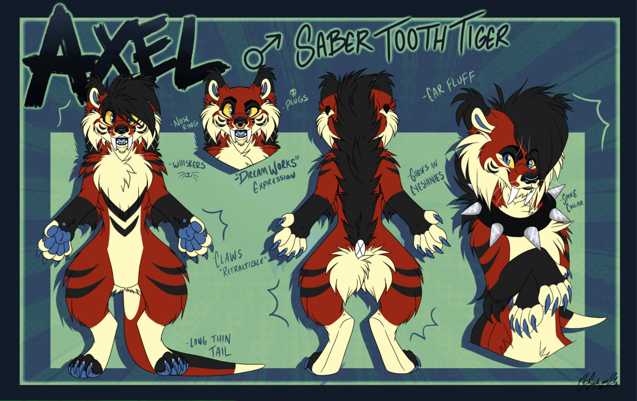 Axel Reference Sheet 2021 by Sockune -- Fur Affinity [dot] net