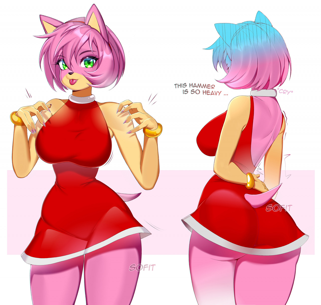 8feet on X: Ayyy look, my first Sonic character (Amy Rose) fanart :p #Sonic  #AmyRose #Fanart #artwork #furry #art  / X