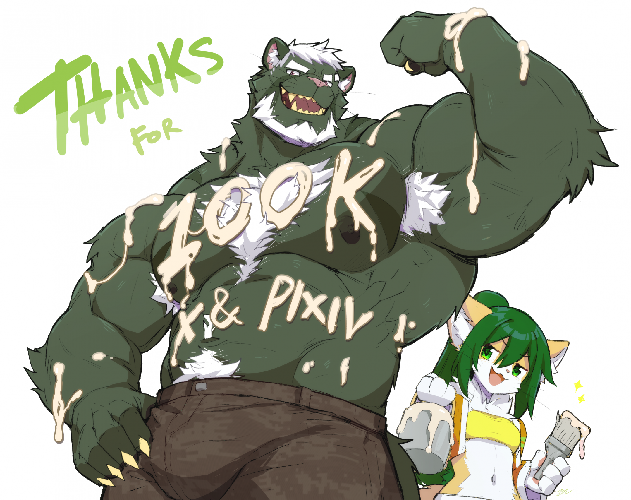 Celebrate 100K follower! , PIXIV & TWITTER(X) by Sollyz -- Fur Affinity  [dot] net