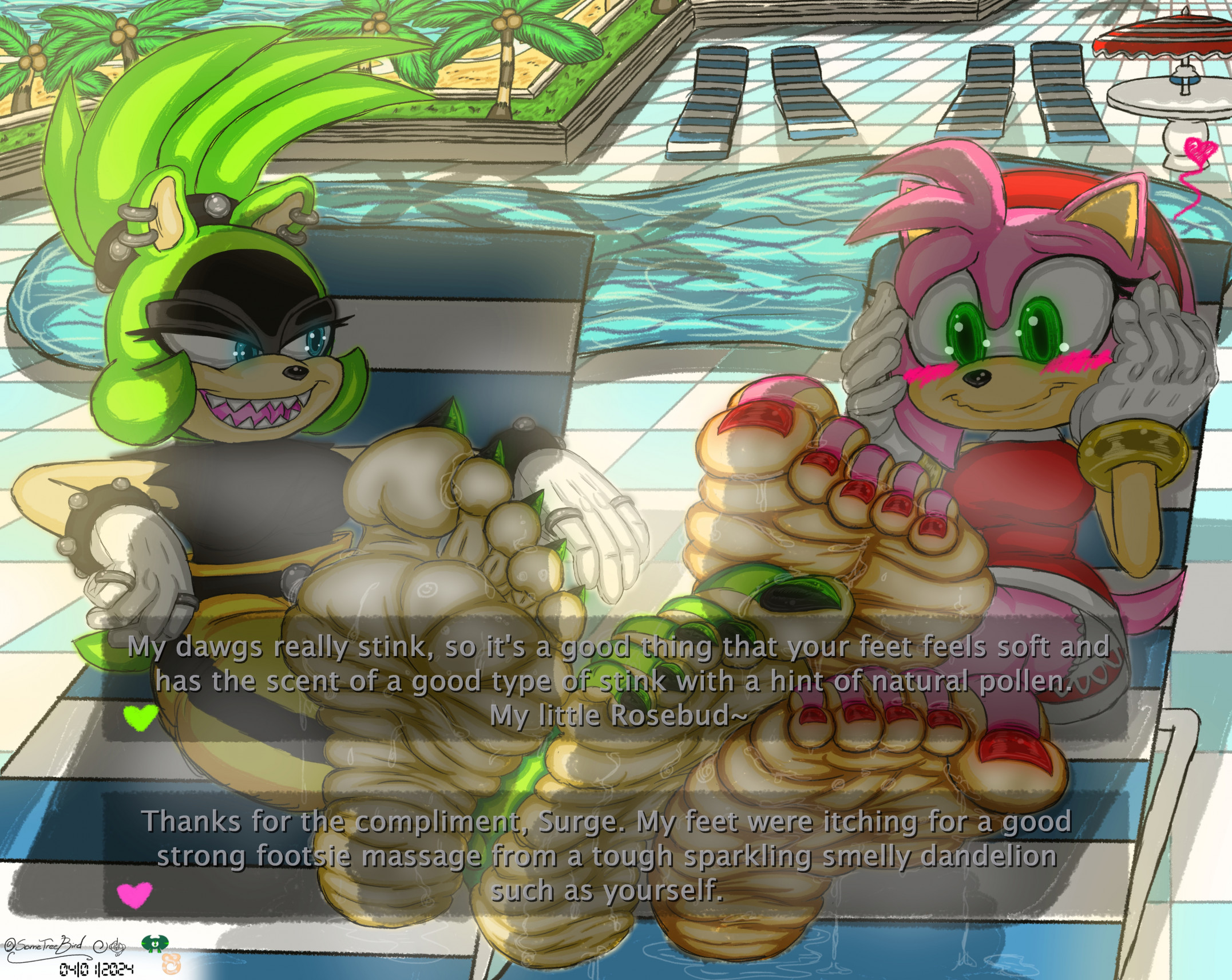 Surge and Amy Footsie by some-tree-bird -- Fur Affinity [dot] net