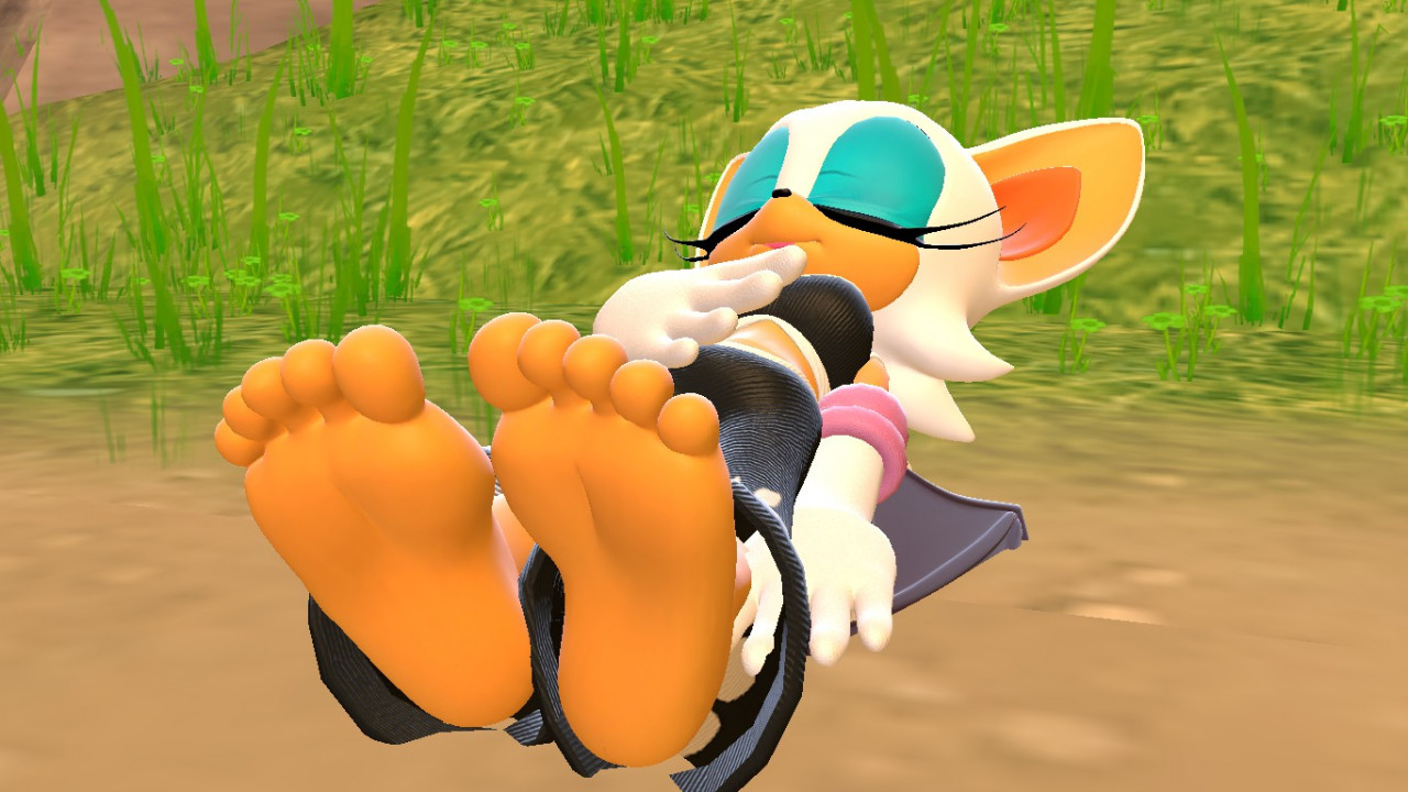 Rouge The Bat Sleepy Feet At The Beach by SomnoFeetia8 -- Fur Affinity  [dot] net