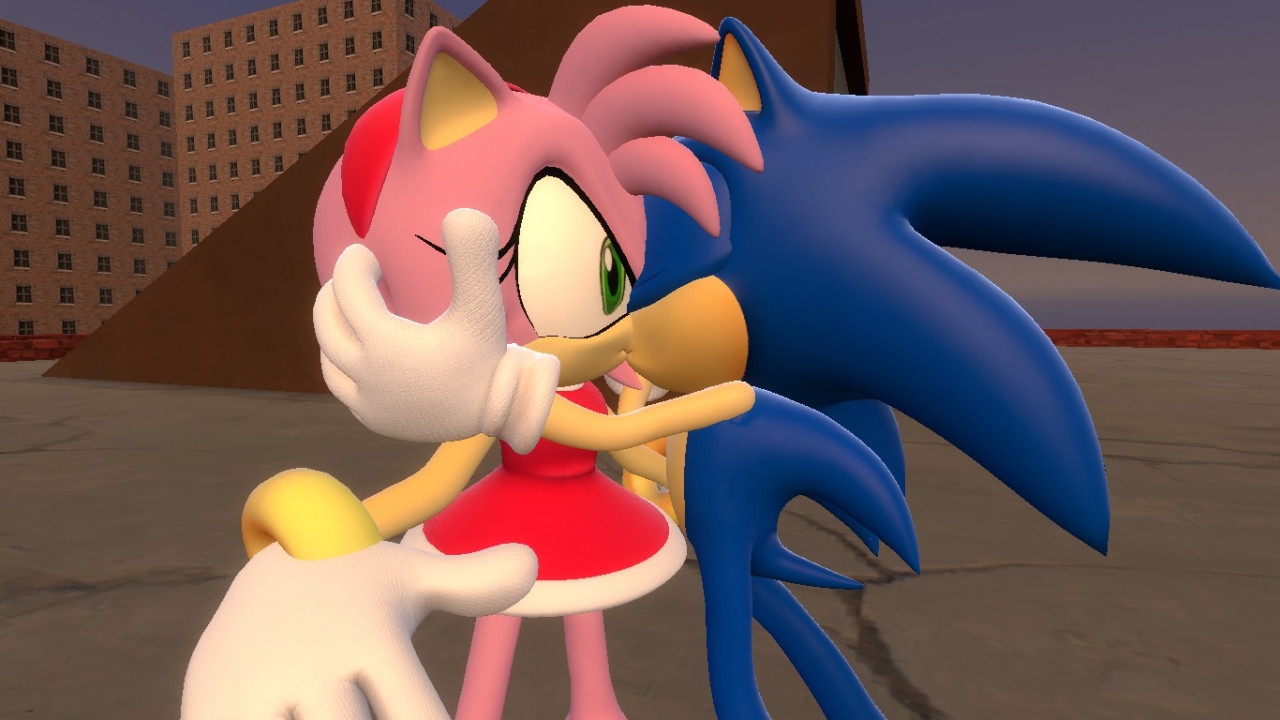 Sonic and Amy's Kiss After the Party by FaunaFox1 -- Fur Affinity