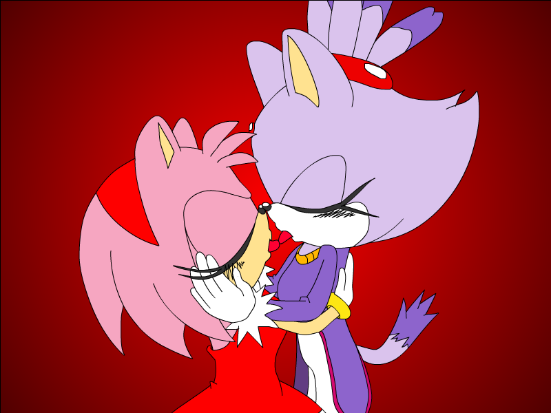 sonic and blaze kissing