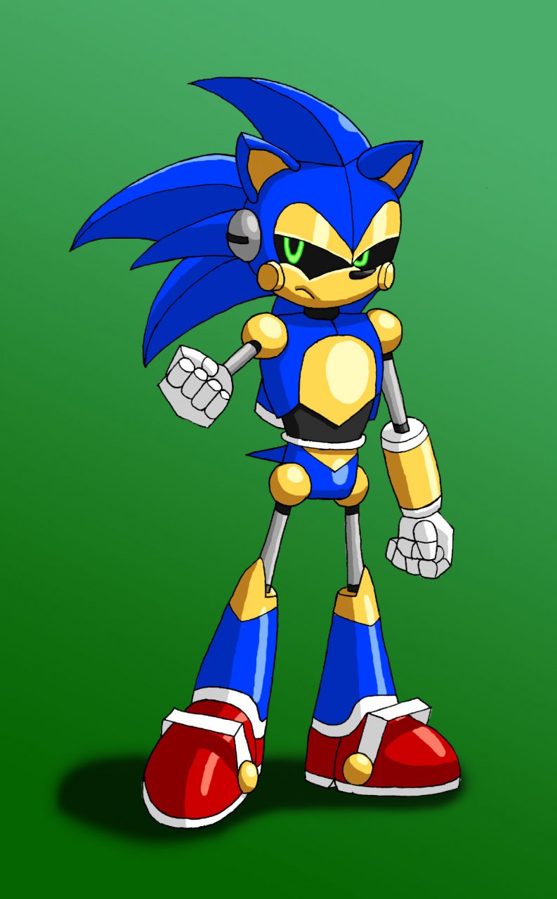 Mecha Sonic sprite sketch by xXBatcakesXx -- Fur Affinity [dot] net