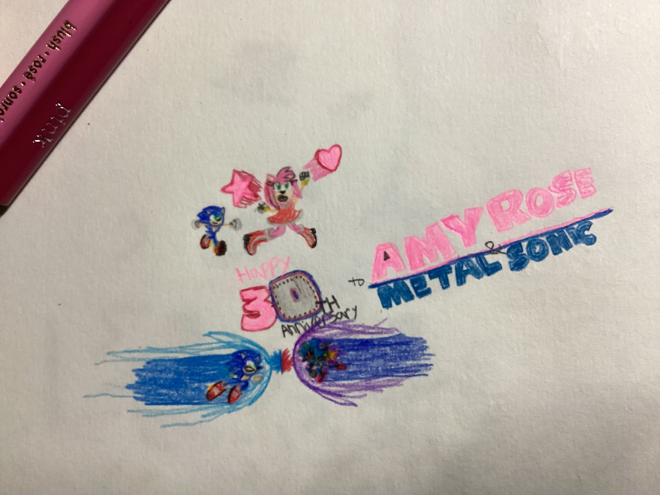 Amy Rose and Metal Sonic 30th Anniversary Picture by SonicAndre -- Fur  Affinity [dot] net