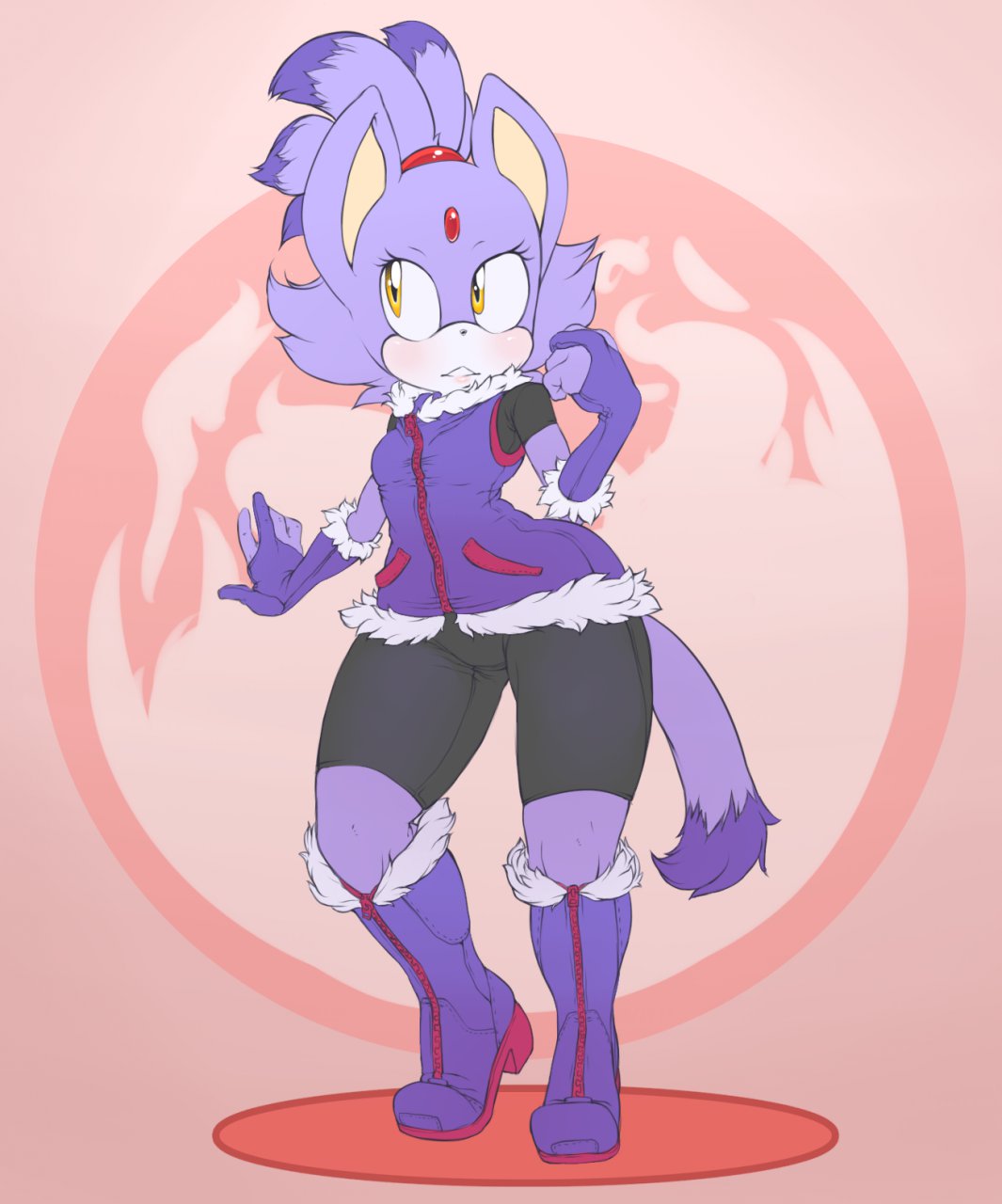 Blaze the Cat Fashion Show entry by Sonicboom53 -- Fur Affinity [dot] net