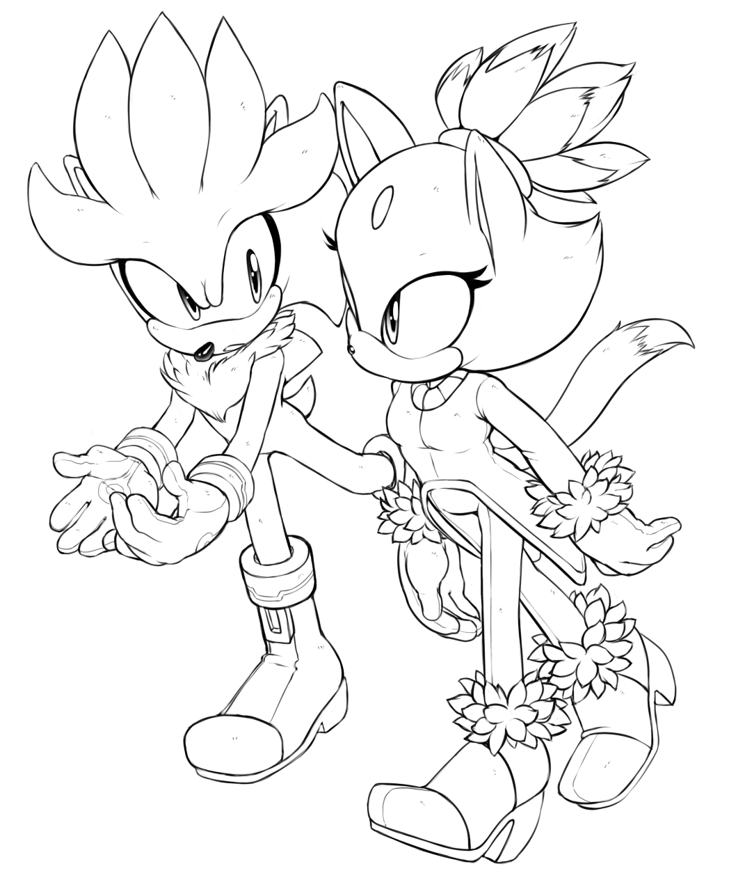 sonic the hedgehog blaze coloring pages