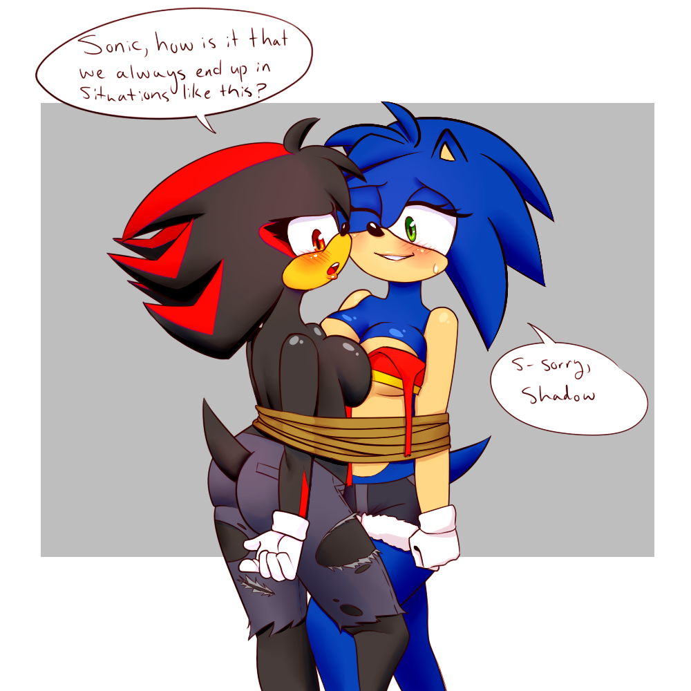 Fem!SonicxShadow by sonics-tiddies -- Fur Affinity [dot] net