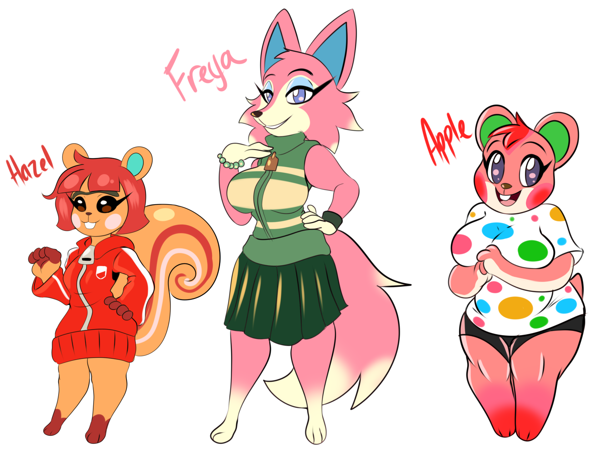 Animal Crossing girls by SonicSoraNarutoLink -- Fur Affinity [dot] net