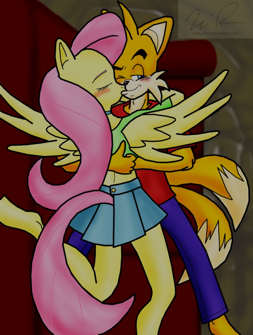 miles tails prower and fluttershy
