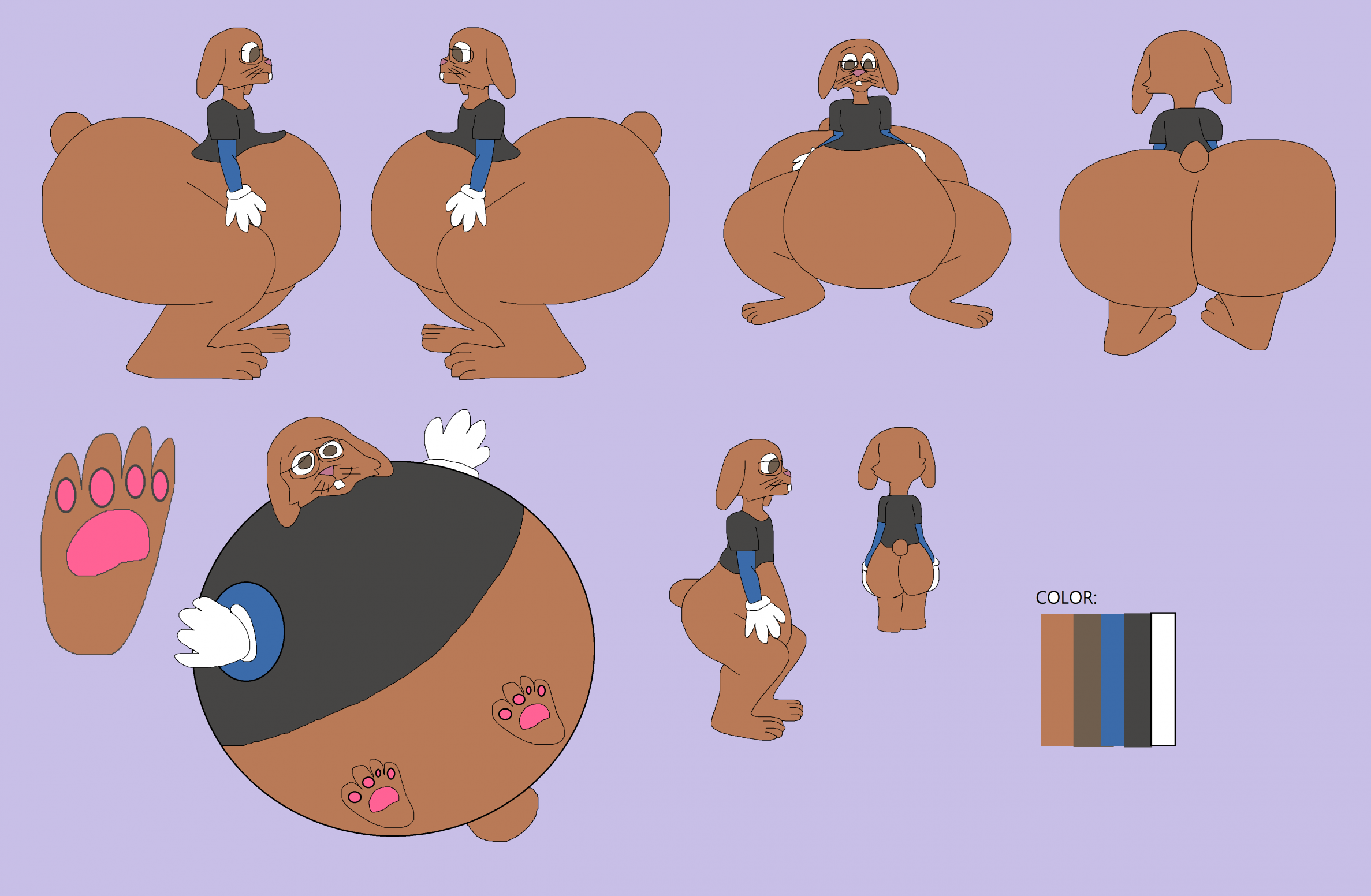 Sean "Sonny" Gibbs Jr.'s lop-eared rabbit reference sheet