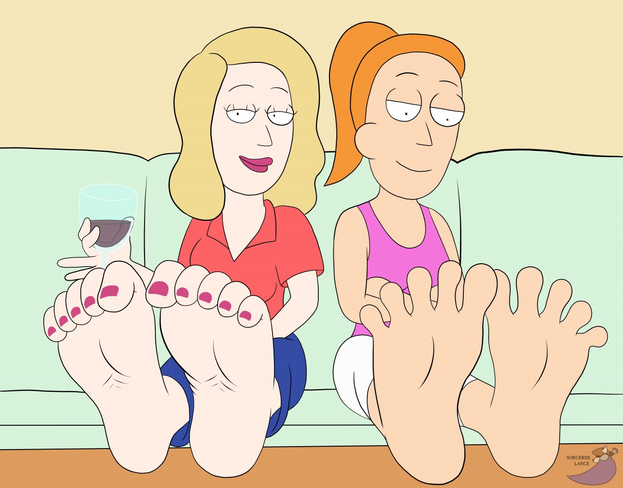 Rick and morty beth feet