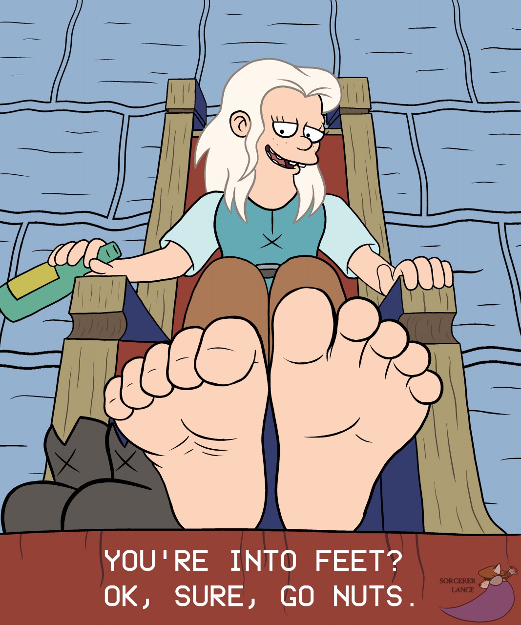 Disenchantment princess bean footjob