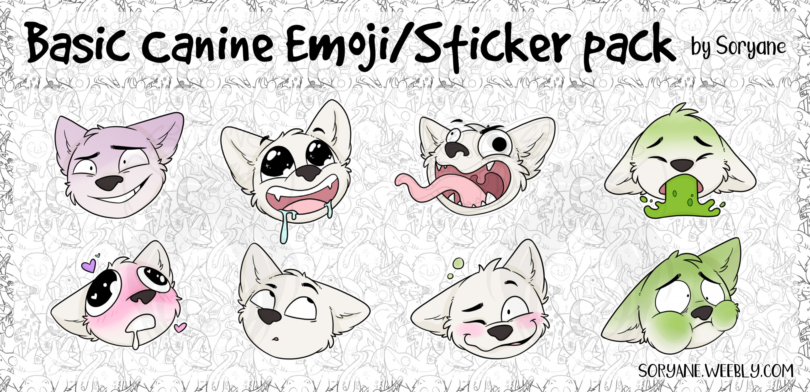 Basic Canine Emoji / Sticker Pack