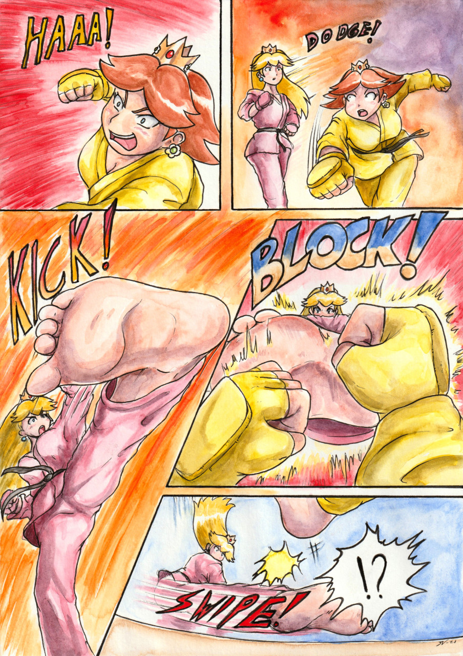 Peach VS Daisy Karate 2 by SoulEaterSaku90 -- Fur Affinity [dot] net