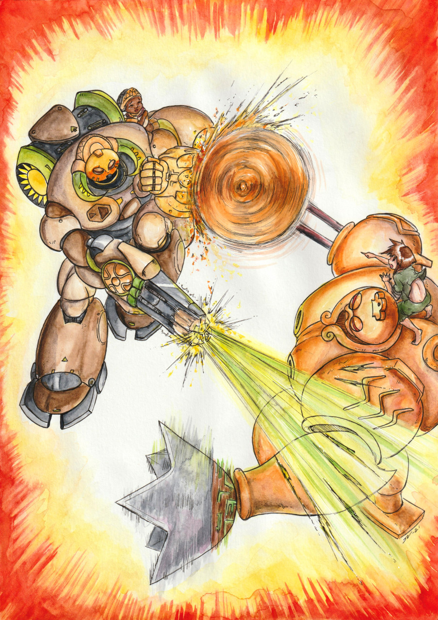 Orisa VS Huitzil by SoulEaterSaku90 -- Fur Affinity [dot] net