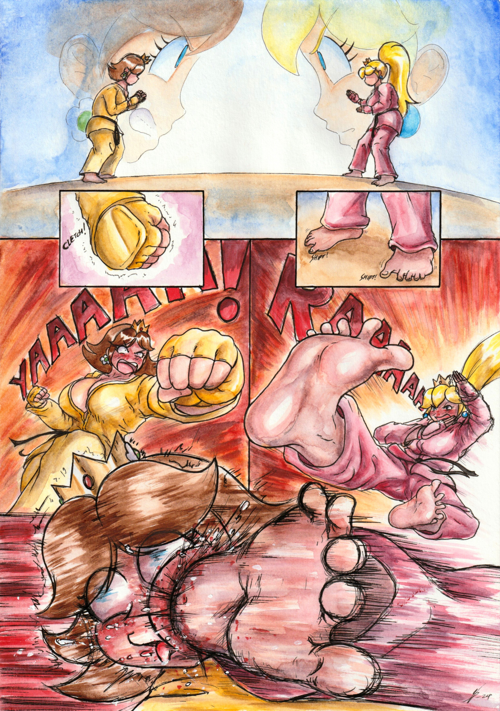 Peach VS Daisy Karate Page 5 by SoulEaterSaku90 -- Fur Affinity [dot] net