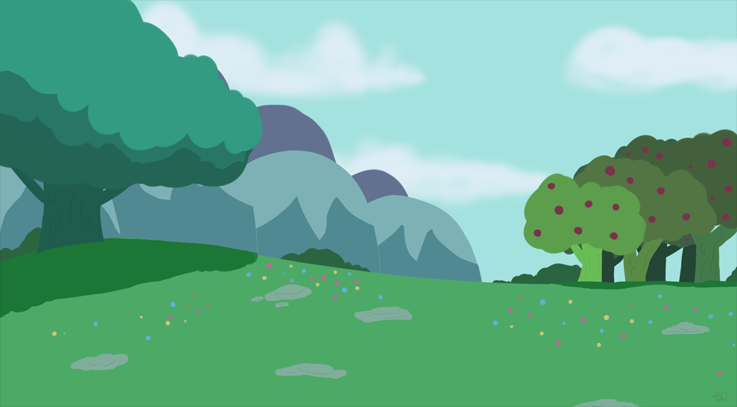 Apple Blossom fields by SoundlessInsanity -- Fur Affinity [dot] net