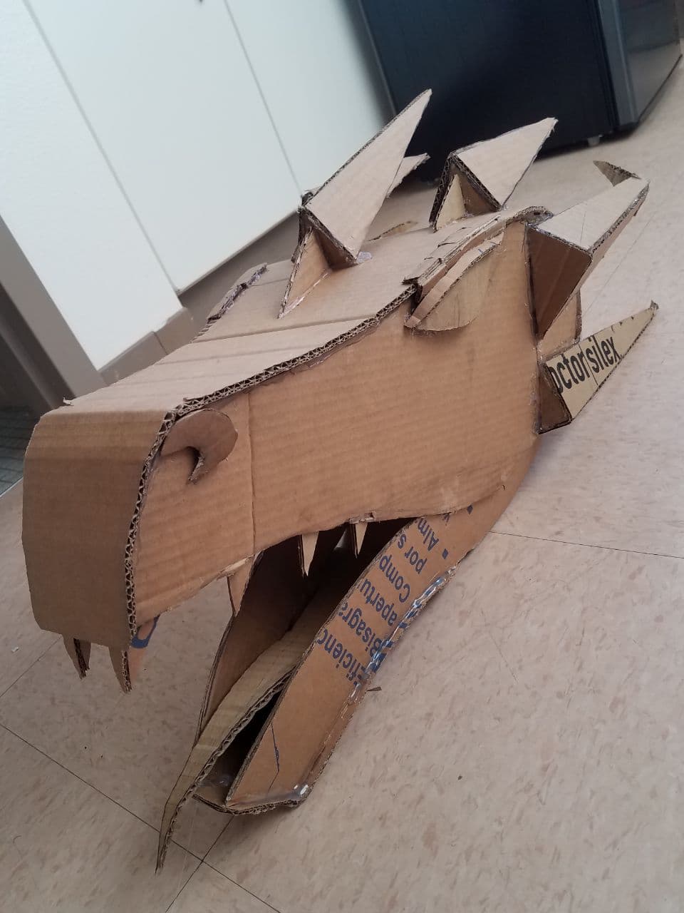 Cardboard Dragon Head by SovereignCervine Fur Affinity [dot] net