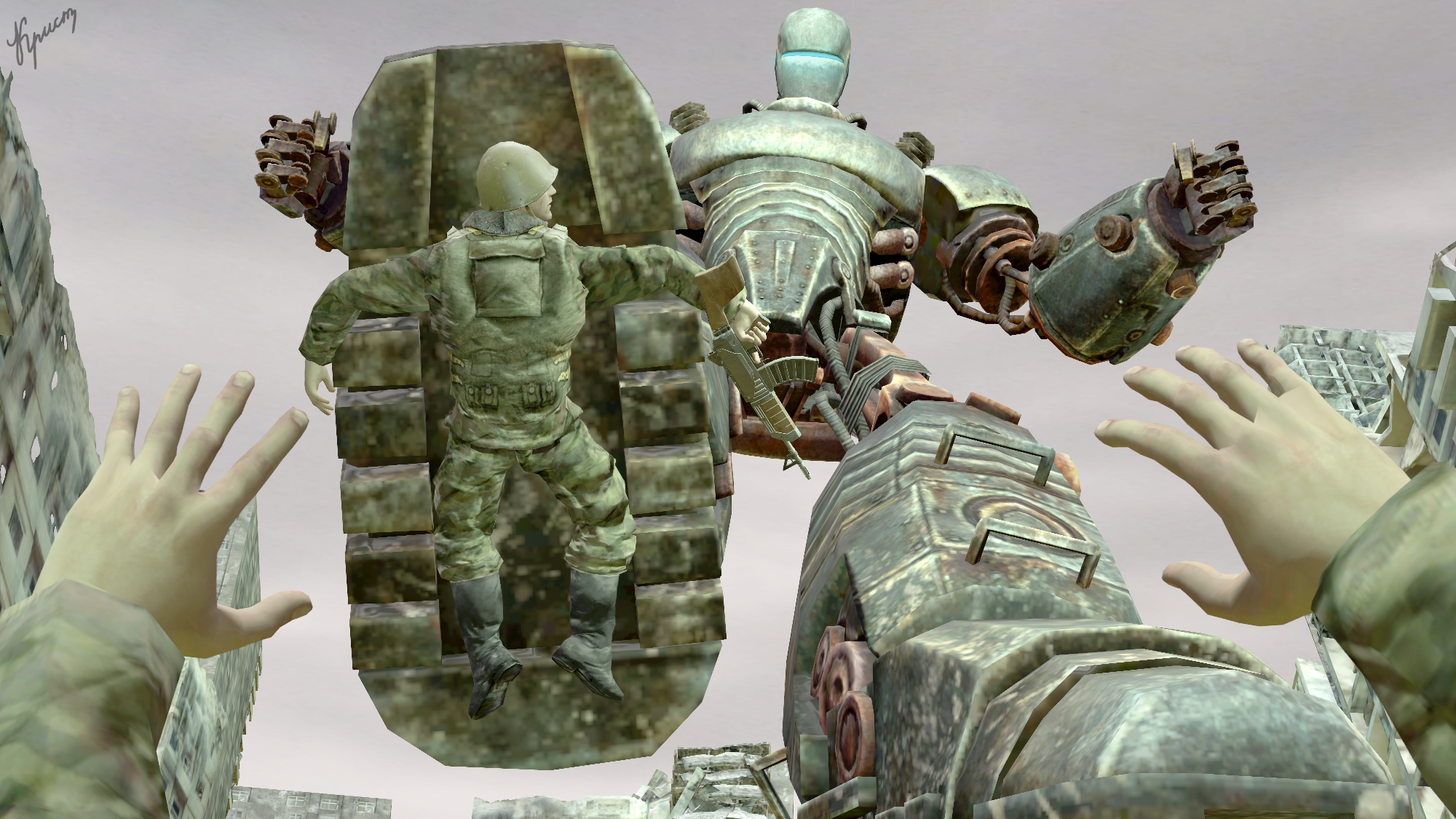 Fallout Liberty Prime Crush by Sovietfuturistic -- Fur Affinity [dot] net