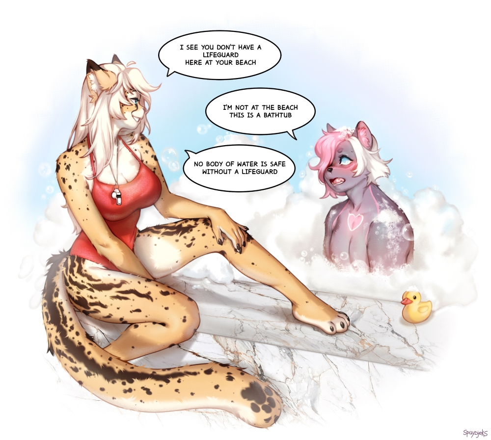 Tara: Bathtub Lifeguard by SpaceCamping -- Fur Affinity [dot] net