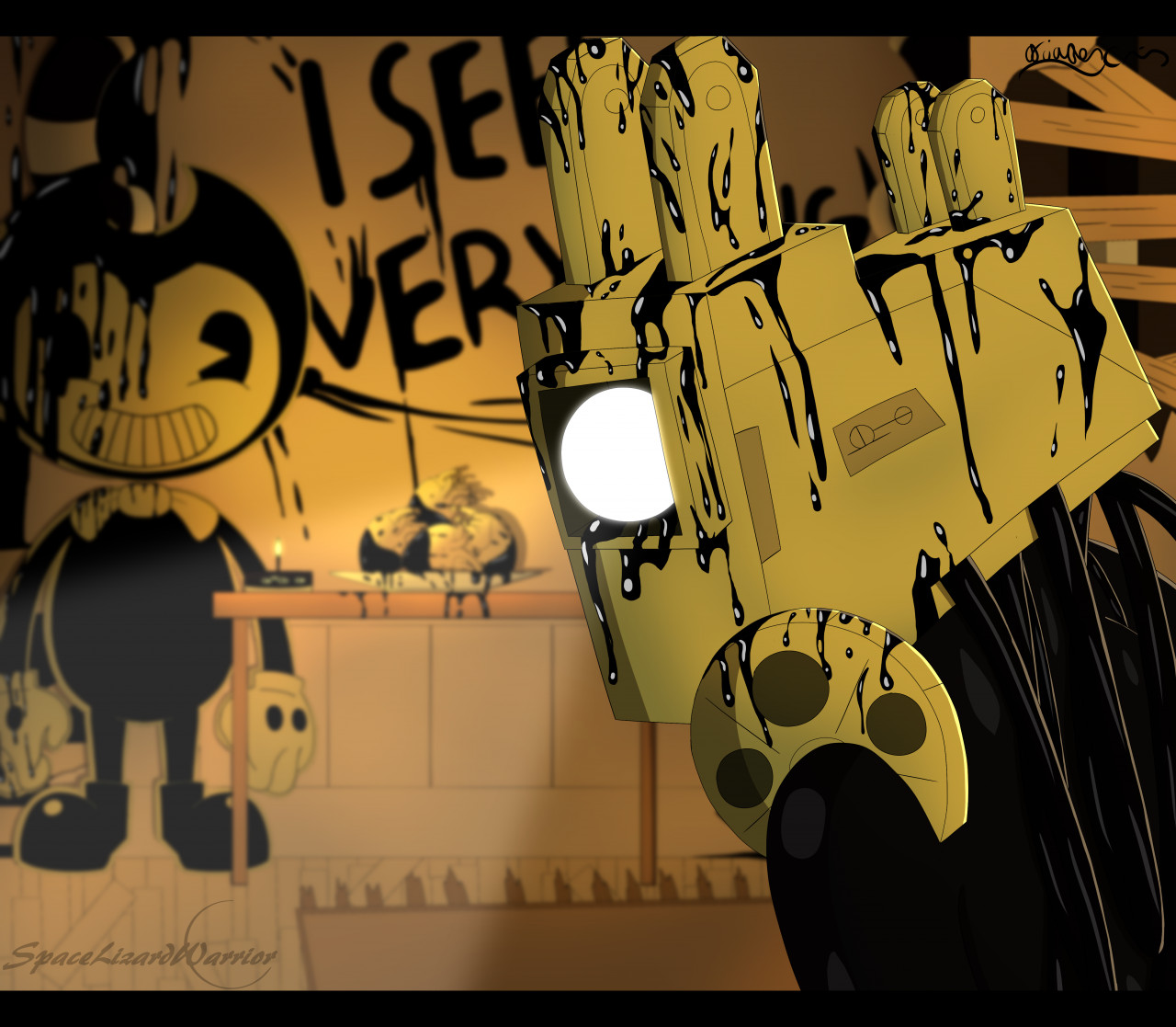 Bendy And The Ink Machine: Ink bendy by SpaceLizardWarrior -- Fur