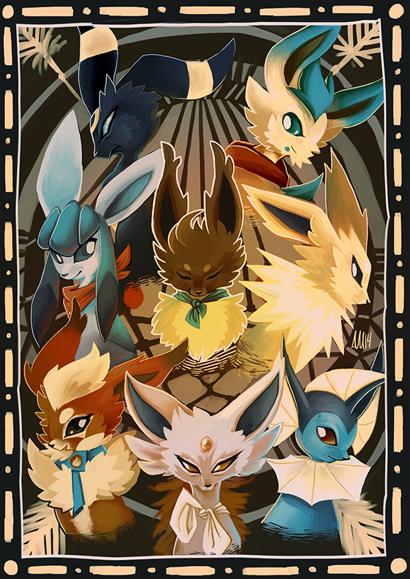 Eeveelutions by LupiArts -- Fur Affinity [dot] net