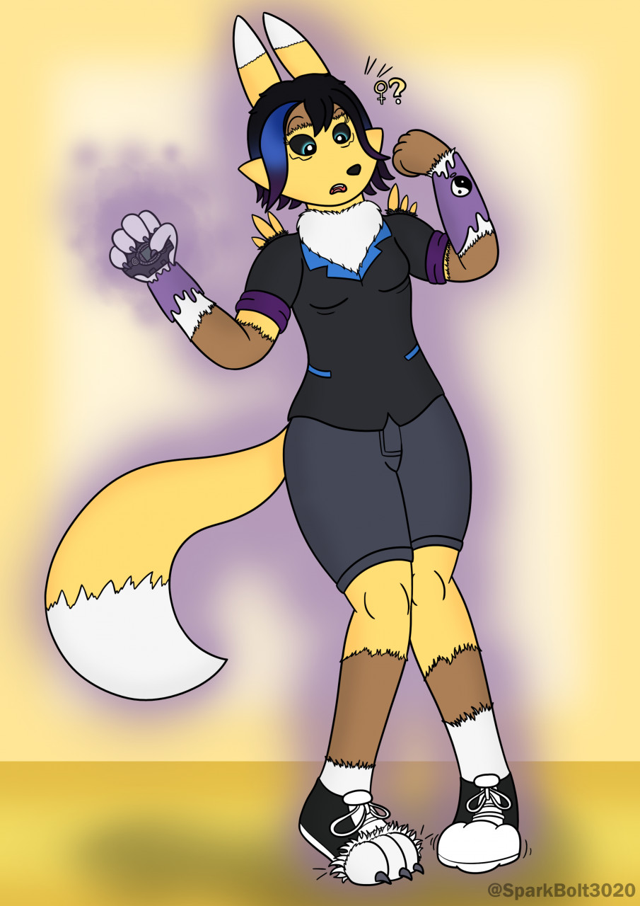 COM) Transforming Data - Anthro Renamon TF TG by SparkBolt3020 -- Fur  Affinity [dot] net