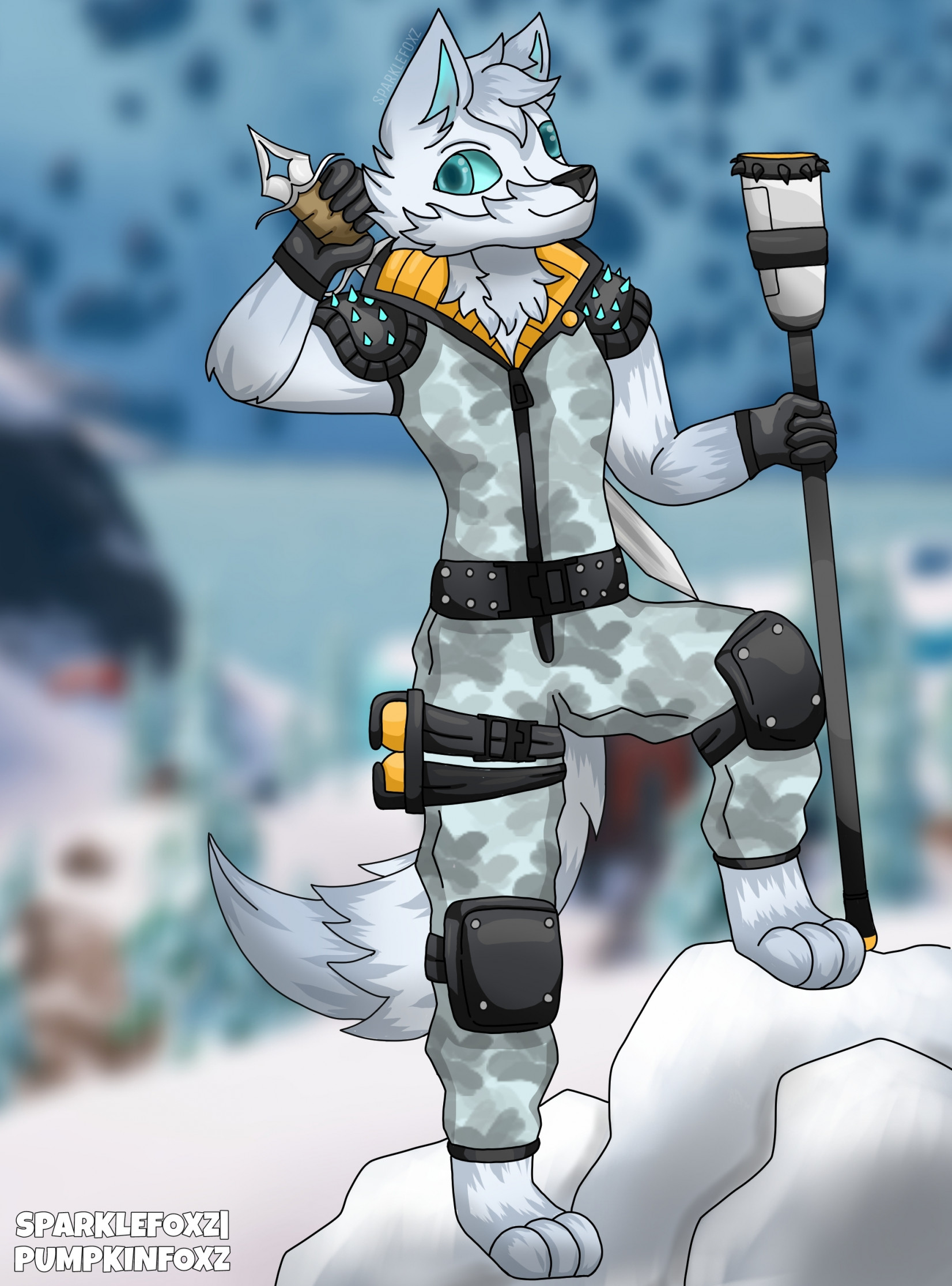 Winter Warrior Fennix Fortnite Fanart by SparkleFoxz -- Fur Affinity [dot]  net