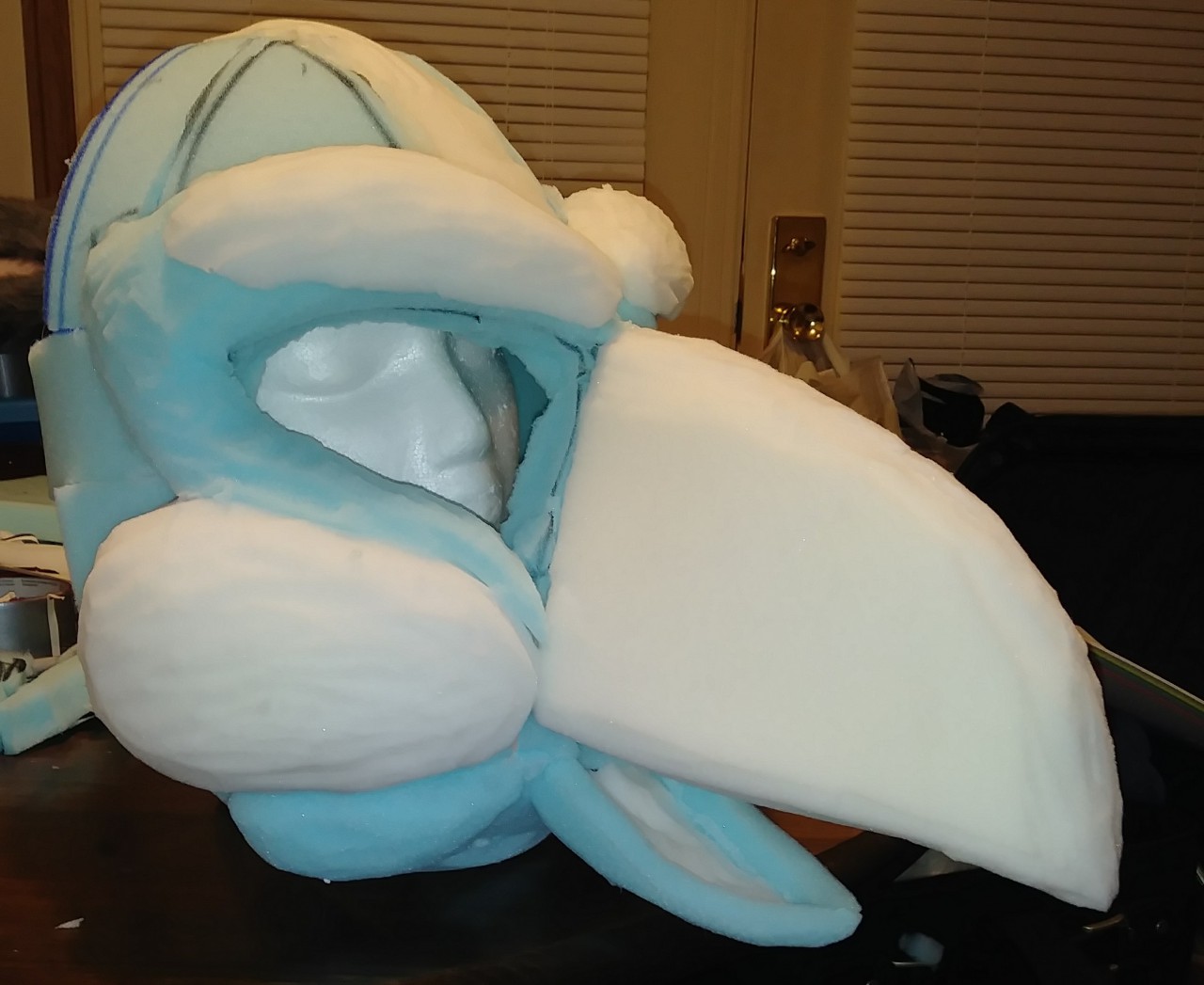 Miscast Bird Fursuit Head Base in good Cast Foam