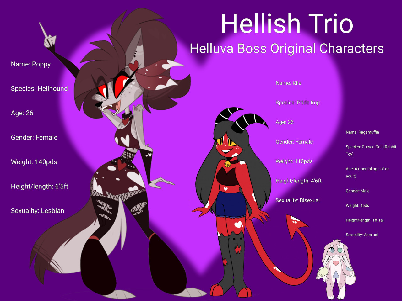 Hellish Trio Size Chart by Sparkplugthefox -- Fur Affinity [dot] net