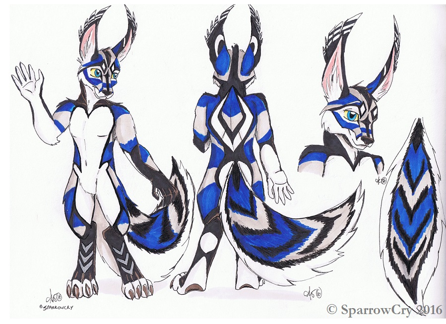 Silver Jex Reference Sheet - Male Jex by SparrowCry -- Fur