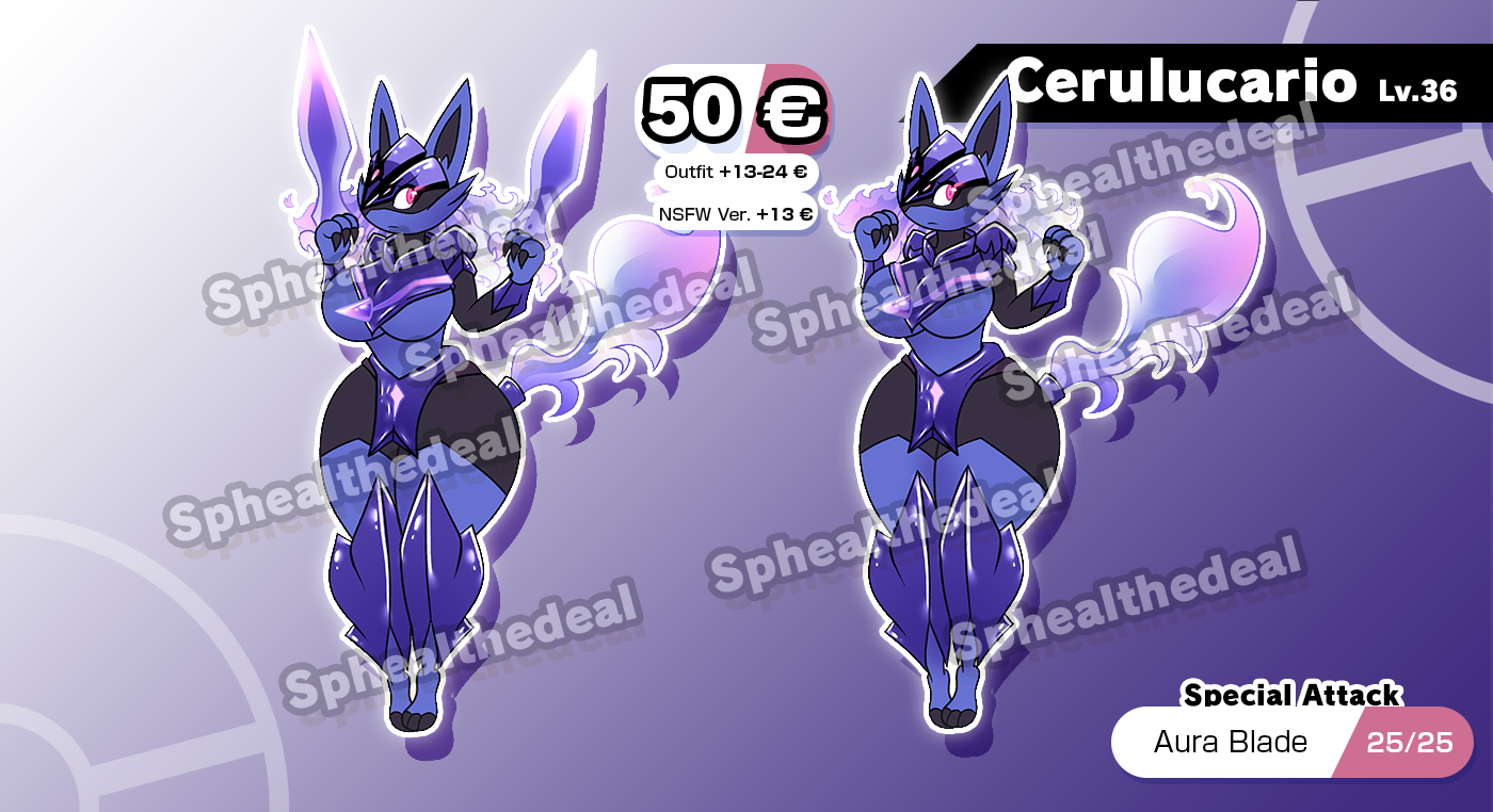 OC] Lucario x Chandelure sprite fusion (requested by u/jeqni) : r/Pokemonart