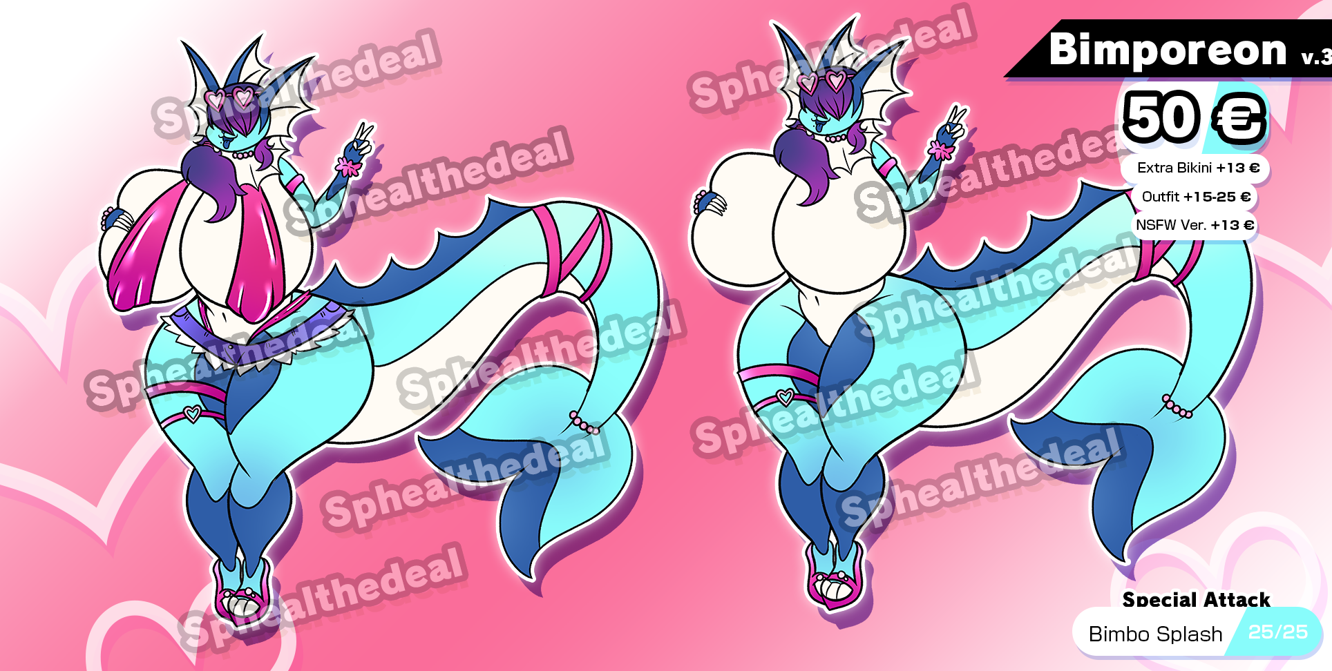 SOLD]Bimbo Vaporeon Fusion ADOPT! by SphealtheDeal -- Fur Affinity [dot] net