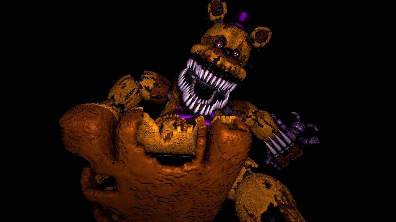 Nightmare Fredbear Fnaf4 Sticker - Nightmare Fredbear Fnaf4 - Discover &  Share GIFs